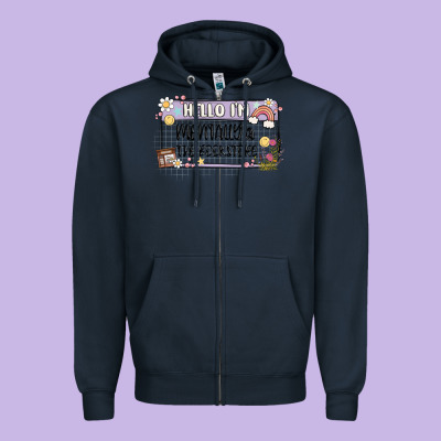 Hello Im Mentally At The Bookstore Zipper Hoodie Designed By Maliassmallbusiness