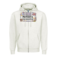 Oatmeal Heather hello im mentally at the bookstore Zipper Hoodie - MaliasSmallBusiness