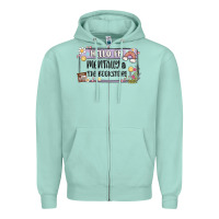 Seafoam hello im mentally at the bookstore Zipper Hoodie - MaliasSmallBusiness