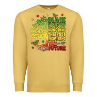 Antique Gold title black history celebration Premium Sweatshirt - LillyAllenDesigns