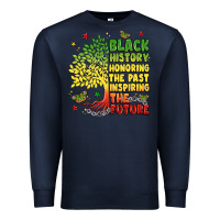 Navy title black history celebration Premium Sweatshirt - LillyAllenDesigns