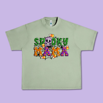 Spooky Mama Urban Heavy Tee Designed By Artiststas