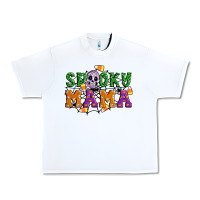 White Spooky mama Urban Heavy Tee - Artiststas
