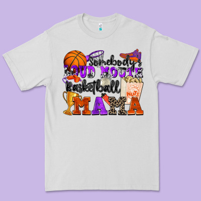 Somebody's Loud Mouth Basketball Mama Premium Tee Designed By Zillion Design Studio
