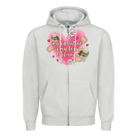 Dove Grey my valentine is my look boyfriend Zipper Hoodie - MaliasSmallBusiness