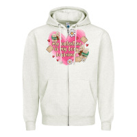 Oatmeal Heather my valentine is my look boyfriend Zipper Hoodie - MaliasSmallBusiness