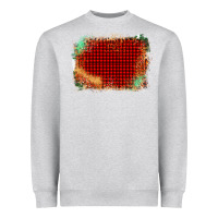 Heather Grey Western Red Green Farm Life Brush Stroke Heavyweight Sweatshirt - Bettercallsaul