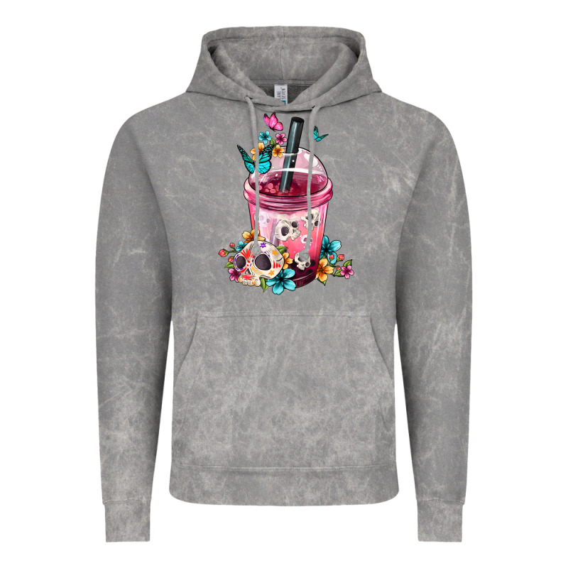Mexican Day Of The Dead Skulls Coffee Cup Vintage Hoodie by FaDigitalArtStudio | Teevron