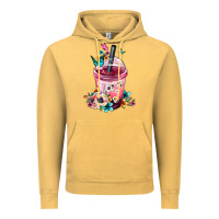 Vintage Mustard mexican day of the dead skulls coffee cup Vintage Hoodie - FaDigitalArtStudio