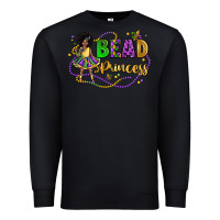Black bead princess mardi gras Premium Sweatshirt - LillyAllenDesigns