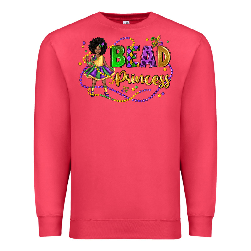 Bead Princess Mardi Gras Premium Sweatshirt by LillyAllenDesigns | Teevron