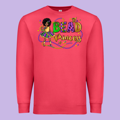 Bead Princess Mardi Gras Premium Sweatshirt Designed By Lillyallendesigns
