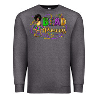 Charcoal Heather bead princess mardi gras Premium Sweatshirt - LillyAllenDesigns