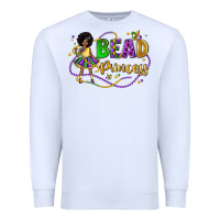 White bead princess mardi gras Premium Sweatshirt - LillyAllenDesigns