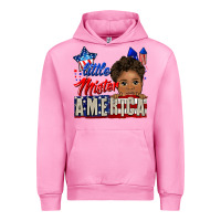 Fuchsia Pink little mister america black boy Urban Hoodie - CowGirlArtShop