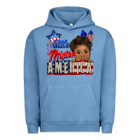 Pigment Pebble Blue little mister america black boy Urban Hoodie - CowGirlArtShop