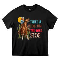 Black take a ride on the wild side with rodeo Heavy Core Tee - texasbilliewilder