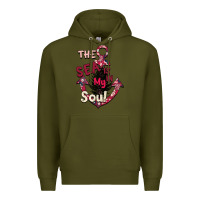 Army Green Summer decor The sea is in my Soul Premium Hoodie - Bettercallsaul