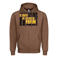 Chestnut i am a black man Zipper Hoodie - MaliasSmallBusiness