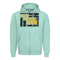 Seafoam i am a black man Zipper Hoodie - MaliasSmallBusiness