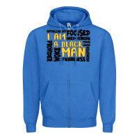 True Royal i am a black man Zipper Hoodie - MaliasSmallBusiness