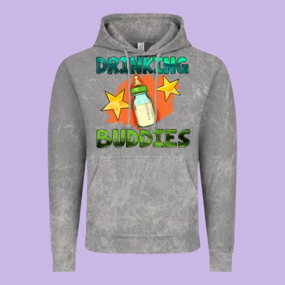 Drinking Buddies With Baby Bottle Vintage Hoodie Designed By Hra Design Shop
