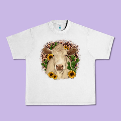 Charolais Leopard Cactus Sunflower Urban Heavy Tee Designed By Jahusdesignshop