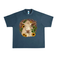 Midnight Navy charolais leopard cactus sunflower Urban Heavy Tee - JahusDesignShop