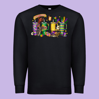 Obsessive Cup Disorder Mardi Gras Premium Sweatshirt Designed By Lillyallendesigns