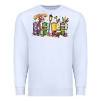 White obsessive cup disorder mardi gras Premium Sweatshirt - LillyAllenDesigns