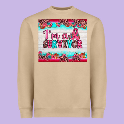I'm A Survivor Heavyweight Sweatshirt Designed By Jahusdesignshop
