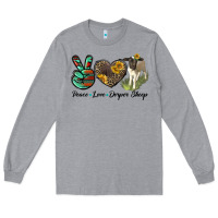 Heather Grey Peace Love Dorper Sheep Long Sleeve Tee - LillyAllenDesigns