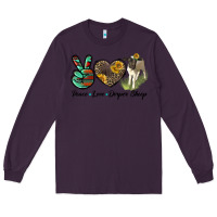 Plum Peace Love Dorper Sheep Long Sleeve Tee - LillyAllenDesigns