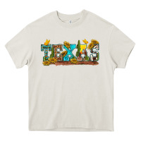 Cream texas Heavy Core Tee - texasbilliewilder