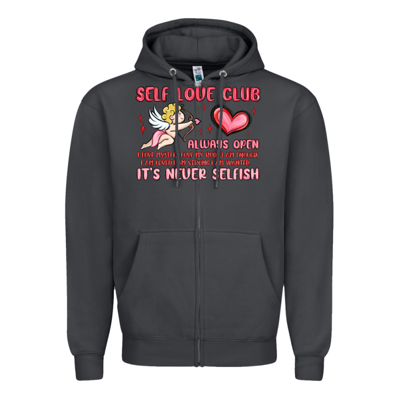 Self Love Club Zipper Hoodie by MaliasSmallBusiness | Teevron