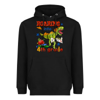 Black roaring into 4th grade Heavyweight Hoodie - BundleAndBundleShop