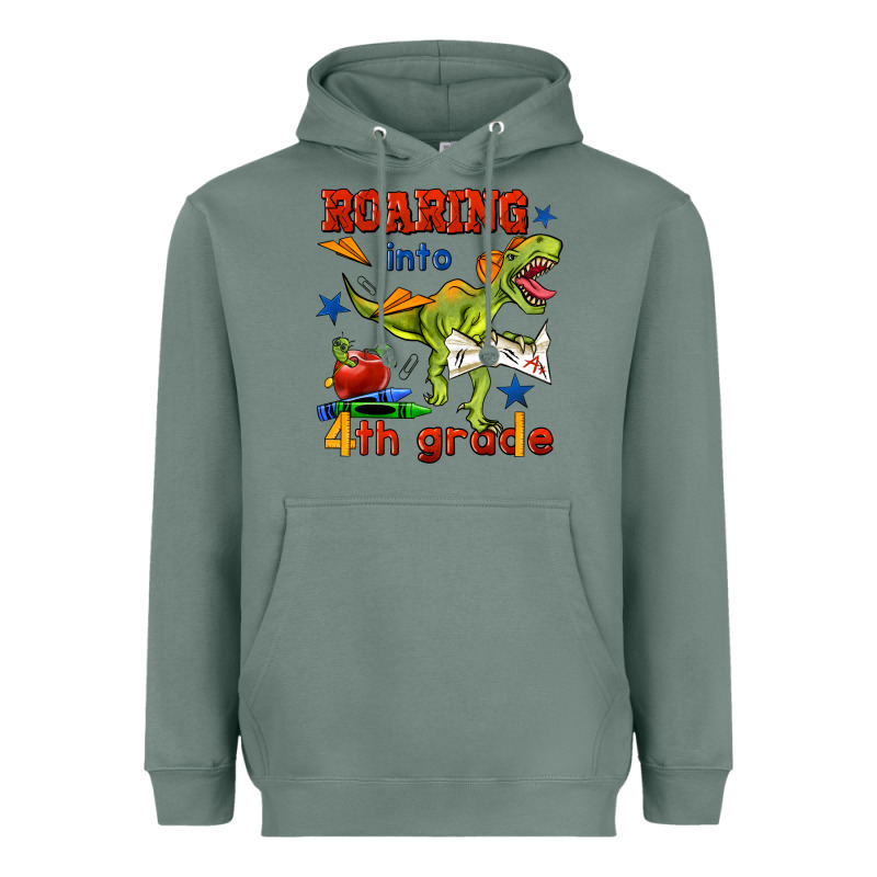 Roaring Into 4th Grade Heavyweight Hoodie by BundleAndBundleShop | Teevron