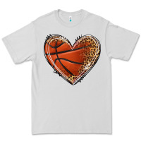 Dove Grey basketball heart Premium Tee - texasbilliewilder