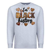Heather Grey i'm black history Premium Sweatshirt - LillyAllenDesigns