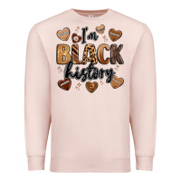 Pale Pink i'm black history Premium Sweatshirt - LillyAllenDesigns