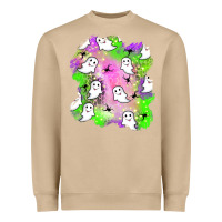 Mushroom ghost halloween patch Heavyweight Sweatshirt - BundleAndBundleShop