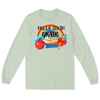 Matcha back to school hello sixth grade 3200x2400 Long Sleeve Tee - AdoDesignShop