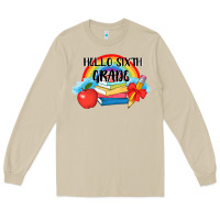 Mushroom back to school hello sixth grade 3200x2400 Long Sleeve Tee - AdoDesignShop