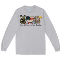 Moon Dust Peace Love American White Sea Eagle Long Sleeve Tee - LillyAllenDesigns