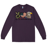 Plum Peace Love American White Sea Eagle Long Sleeve Tee - LillyAllenDesigns