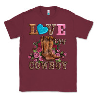 Burgundy valentines day love my cowboy Classic Tee - AdoDesignShop