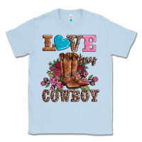 Dusty Blue valentines day love my cowboy Classic Tee - AdoDesignShop