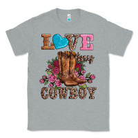 Heather Grey valentines day love my cowboy Classic Tee - AdoDesignShop