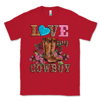 Red valentines day love my cowboy Classic Tee - AdoDesignShop