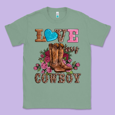 Valentines Day Love My Cowboy Classic Tee Designed By Adodesignshop